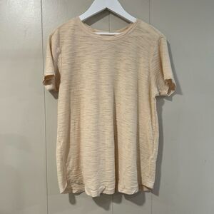 Pilcro by Anthropologie Beige Textured Slub Tee Shirt XS | Casual Soft Neutral B